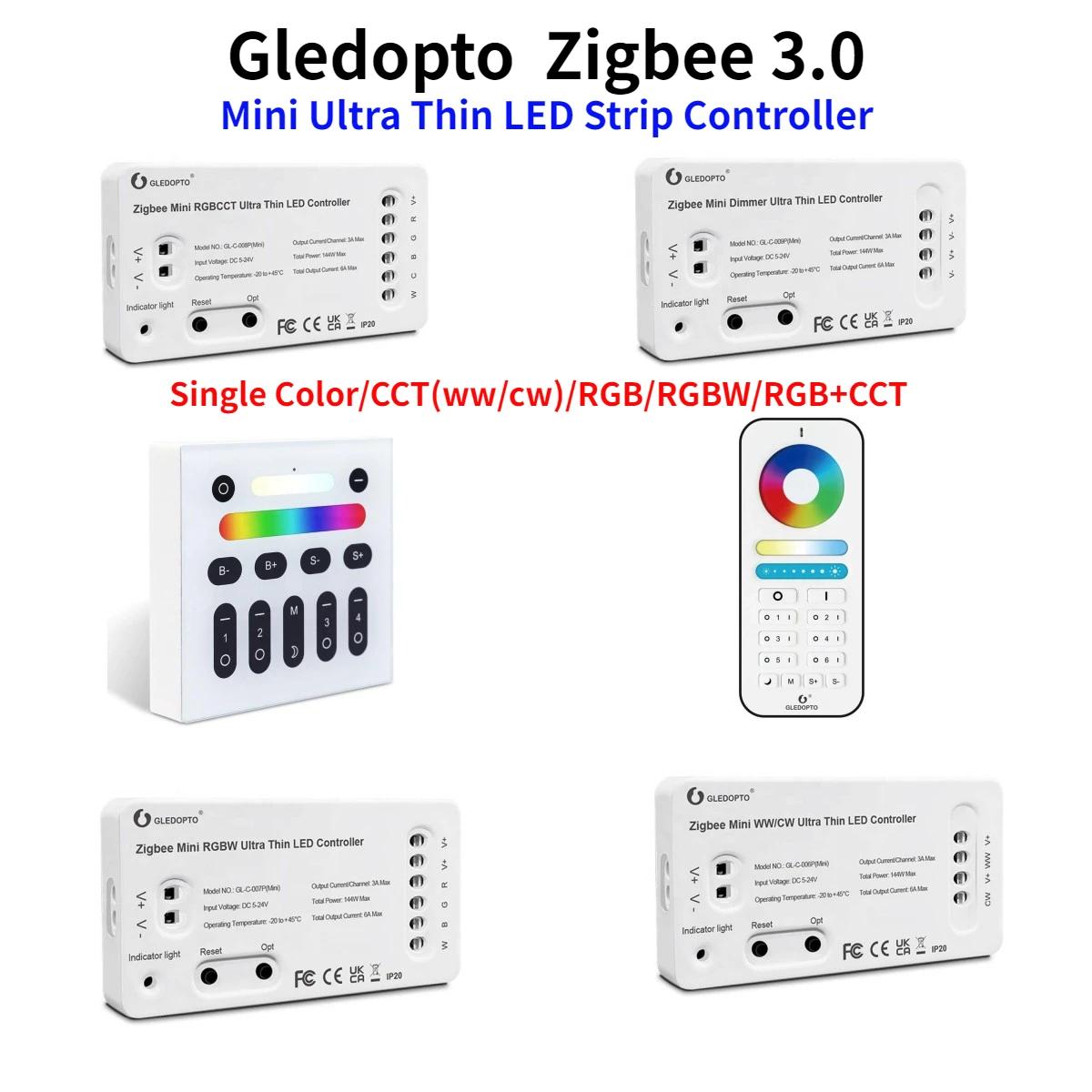 DC 5  24V Zigbee 3.0 ̴ ʹ LED Ʈ Ʈѷ 2.4G RF  Gledopto, ܻ/CCT/RGB/RGBW/RGB + CCT  